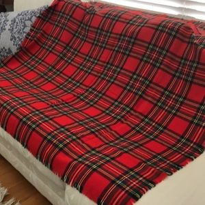 Authentic Scottish Red Wool Throw